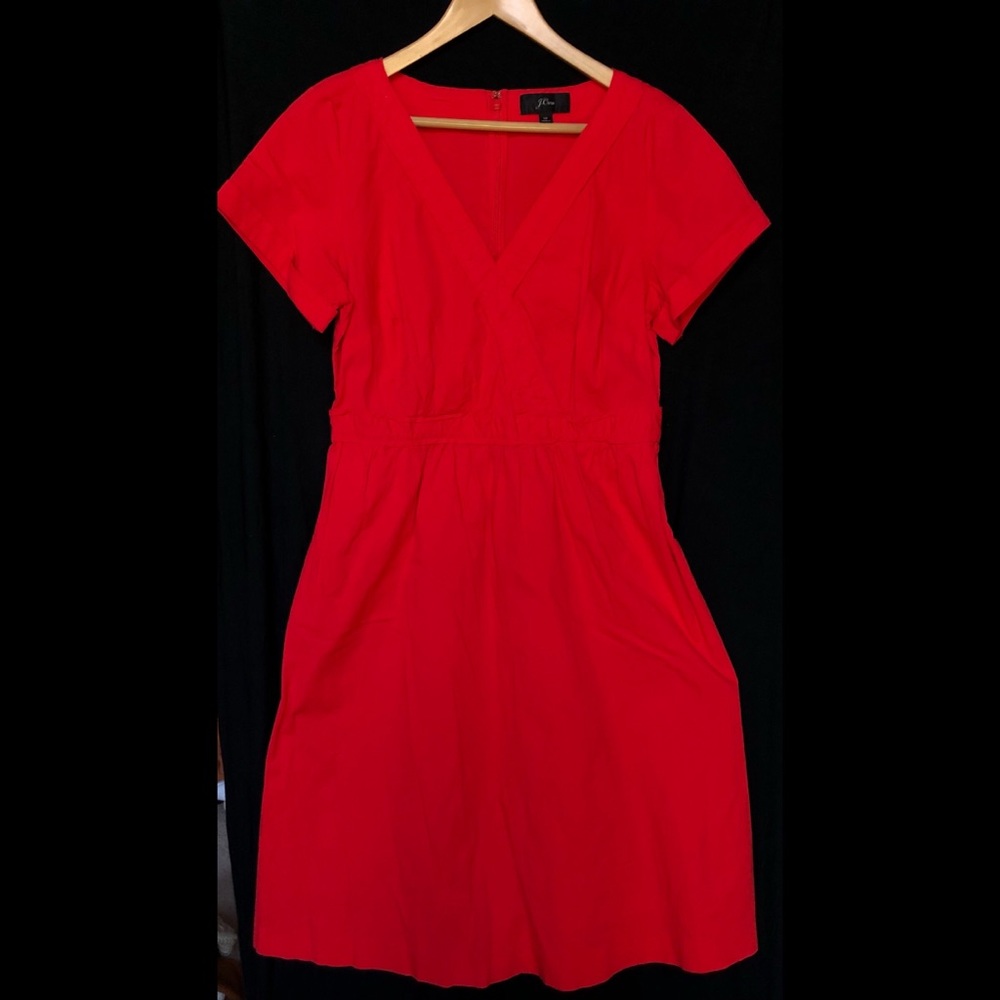 J. Crew Red Midi Dress